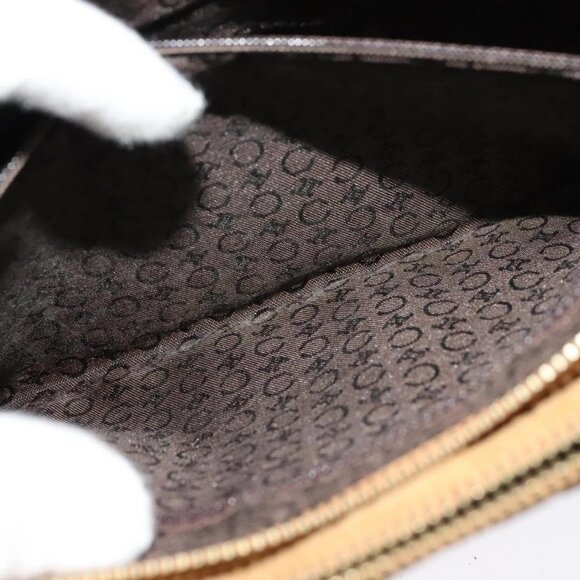 CELINE C Macadam Canvas Shoulder Bag Suede Brown Gold Auth mr1313 - Picture 13 of 16